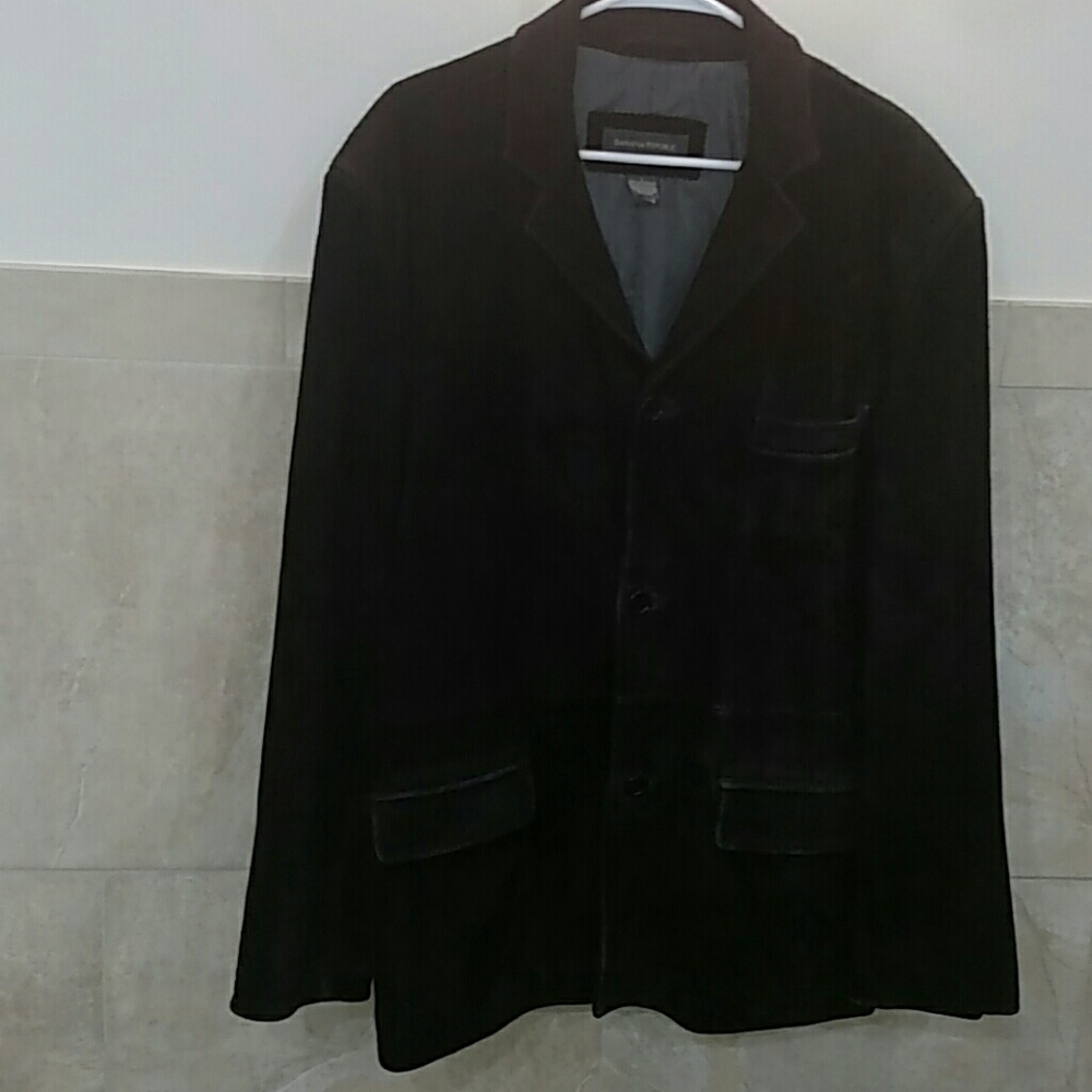 Suede Genuine Leather Brown Coat Jacket